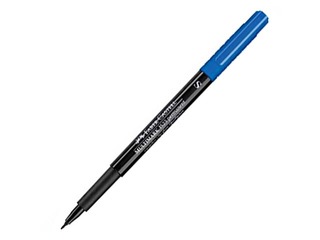 Permanentais marķieris Faber Castell, apaļš, zils, 0.4mm