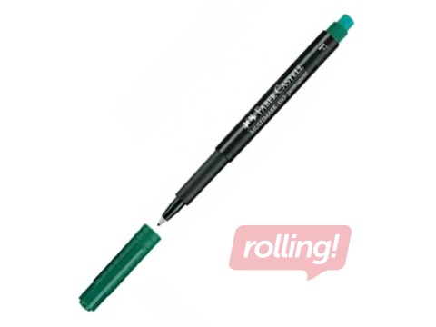Permanentais marķieris Faber Castell F, apaļš, zaļš, 0.6mm