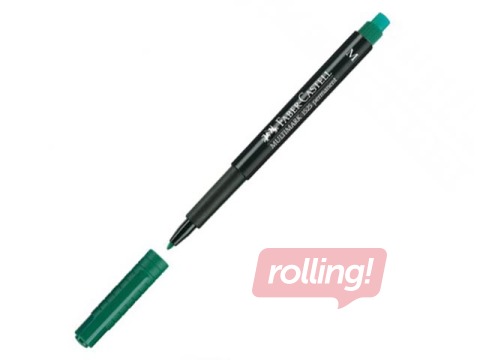 Permanentais marķieris Faber Castell M, apaļš, zaļš, 1mm