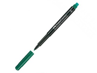 Permanentais marķieris Faber Castell M, apaļš, zaļš, 1mm