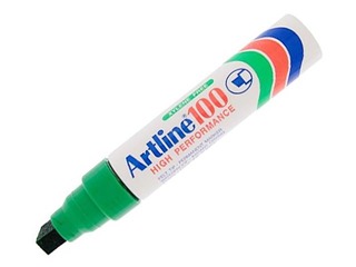 Permanentais marķieris Artline 100, nošķelts, zaļš, 7.5-12mm