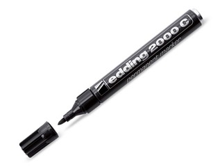 Permanentais marķieris Edding 2000C, 1,5-3 mm, konisks, melns 
