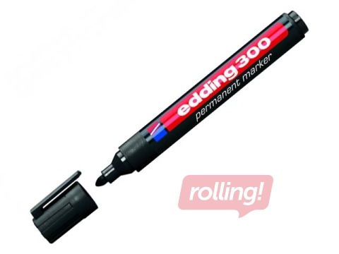 Permamentais marķieris Edding 300, melns, 1.5-3mm