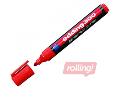 Permamentais marķieris Edding 300, sarkans, 1.5-3mm