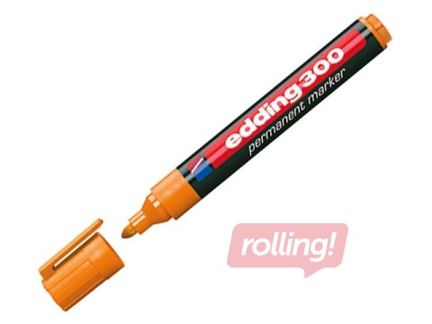 Permanentais marķieris Edding 300, oranžs, 1.5-3mm