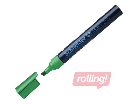 Permanentais marķieris Schneider 233, nošķelts, zaļš, 1-5mm