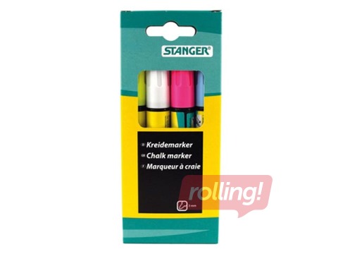 Marķieru - krītu komplekts, Stanger, 2-4 mm, 4 krāsas