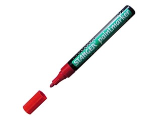 Noturīgais marķieris Stanger PAINT, sarkans, 2-4mm