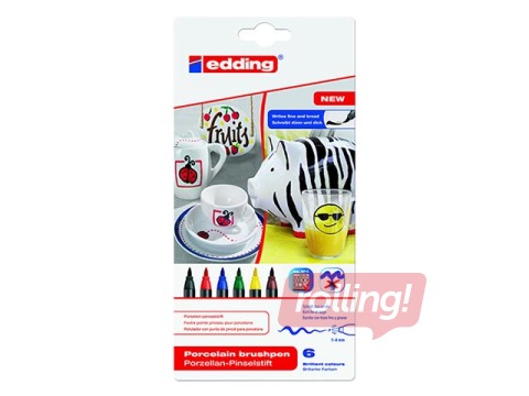 Marķieri keramikai Edding 4200, 6 krāsas (klasiskie toņi)