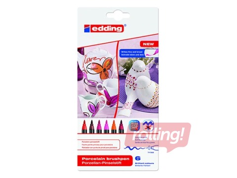 Marķieri keramikai Edding 4200, 6 krāsas (siltie toņi)
