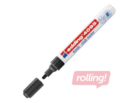 Marķieris - šķidrais krīts Edding 4095, 2-3mm, melns