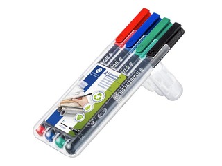OHP Permanento marķieru komplekts Staedtler Lumocolor 318, 0.6mm, 4 krāsas