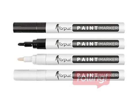 Noturīgais marķieris Forpus PAINT, 1-3mm, melns