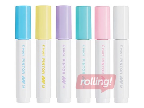 Permanento marķieru komplekts Pilot Pintor, 6 pasteļkrāsas