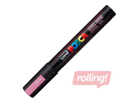 Marķieris Uni Posca PC-5M, metalizēti rozā