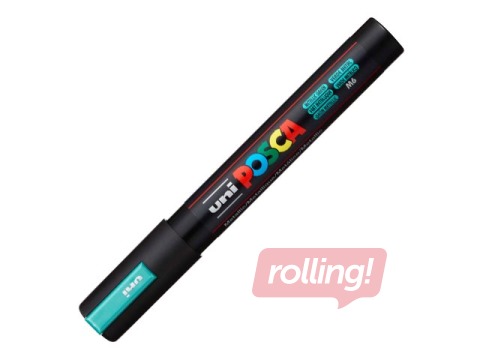 Marķieris Uni Posca PC-5M, metalizēti zaļš