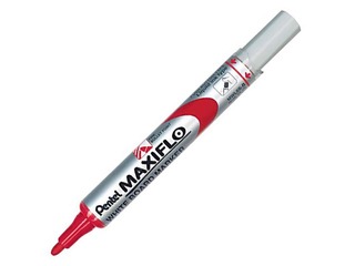 Marķieris baltajai tāfelei, Pentel Maxiflo, konisks, sarkans