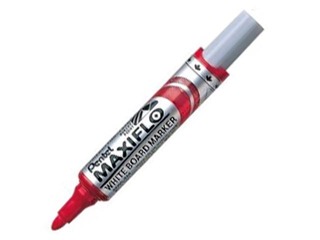Marķieris baltajām tāfelēm Pentel Maxiflo, 6 mm, apaļš, sarkans