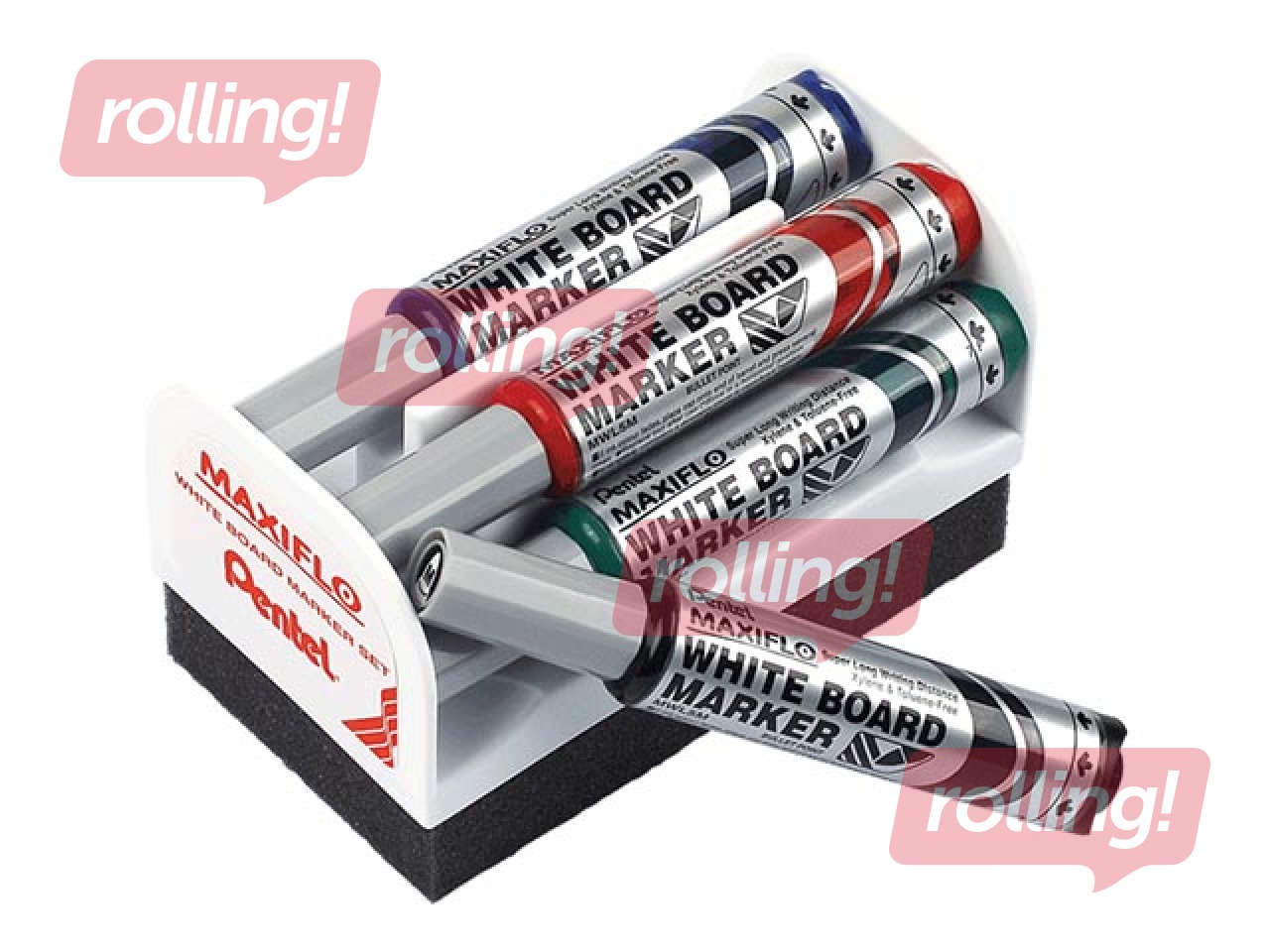 Marķieru komplekts tāfelēm Pentel Maxiflo, 6 mm, 4 krāsas