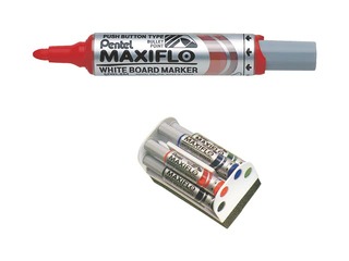 Marķieru komplekts tāfelēm Pentel Maxiflo, 6 mm, 4 krāsas