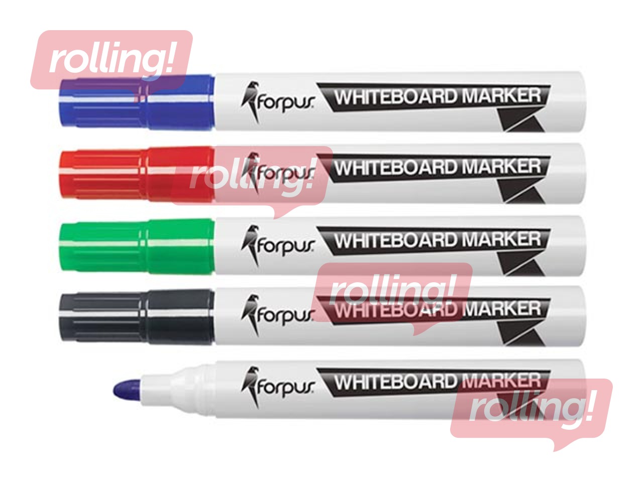 Marķieris baltajai tāfelei Forpus, apaļš, sarkans