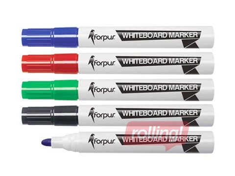 Marķieris baltajai tāfelei Forpus, apaļš, sarkans