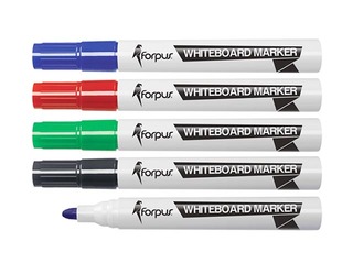 Marķieris baltajai tāfelei Forpus, apaļš, sarkans