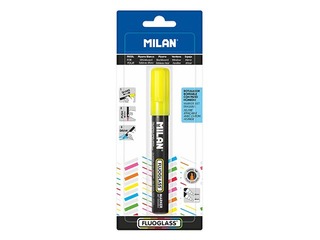 Marķieris stikla tāfelei Milan Fluoglass, slīps, dzeltens