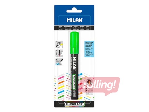 Marķieris stikla tāfelei Milan Fluoglass, slīps, zaļš