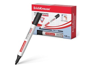Marķieris baltajai tāfelei, ErichKrause W-170, trīsstūrveida forma, apaļš, melns