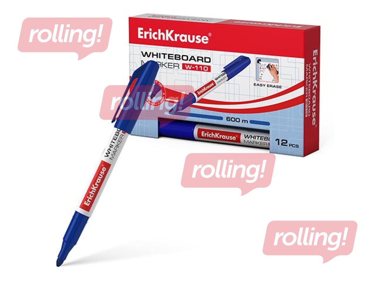 Marķieris baltajai tāfelei, ErichKrause W-110, apaļš, zils
