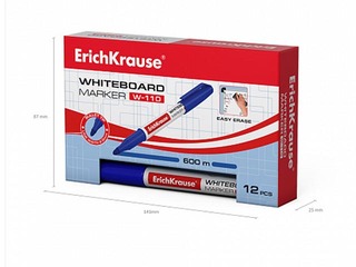 Marķieris baltajai tāfelei, ErichKrause W-110, apaļš, zils