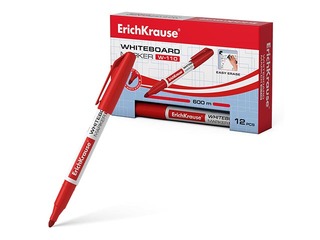 Marķieris baltajai tāfelei, ErichKrause W-110, apaļš, sarkans