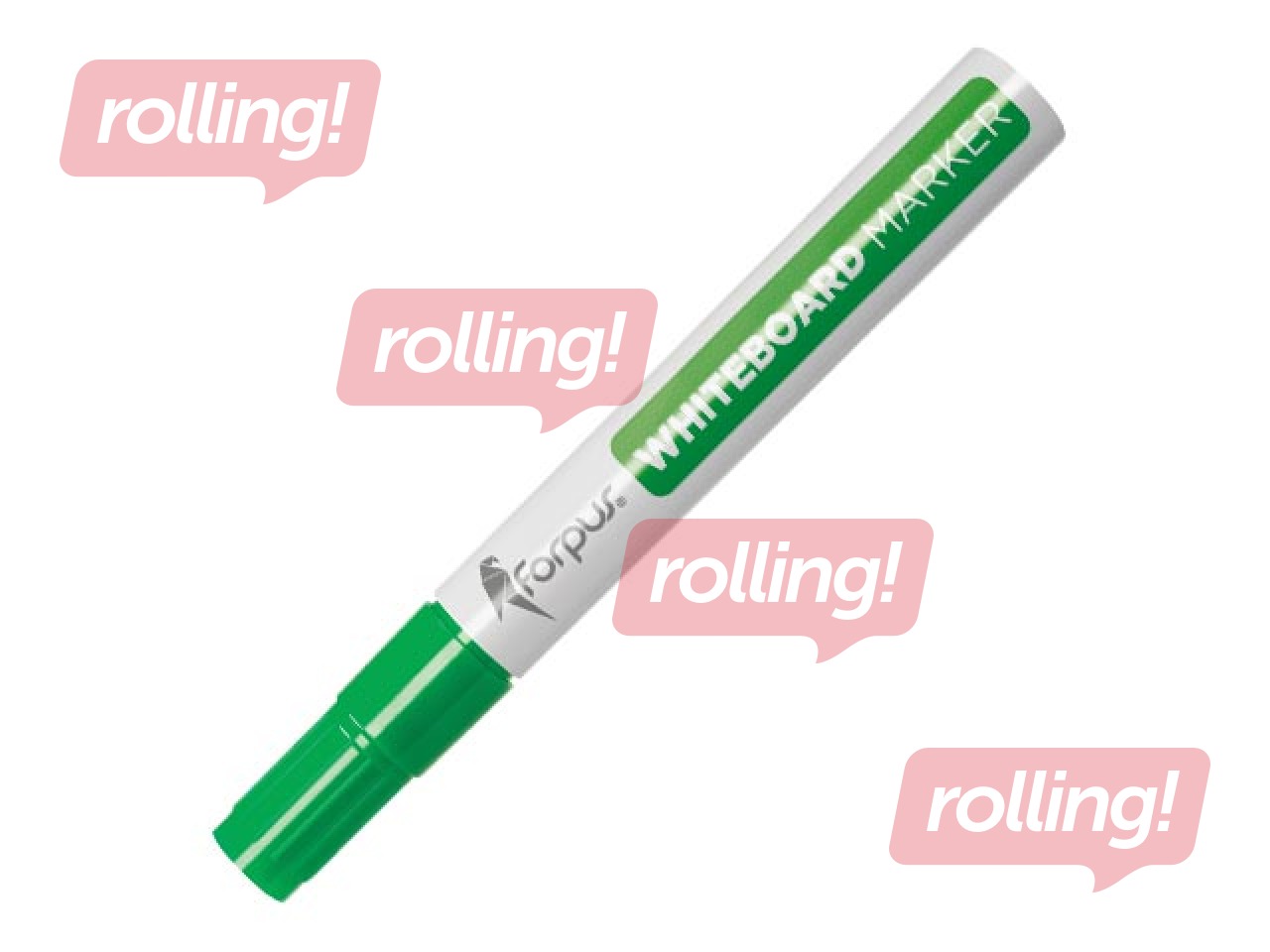 Marķieris baltajai tāfelei Forpus, apaļš, zaļš