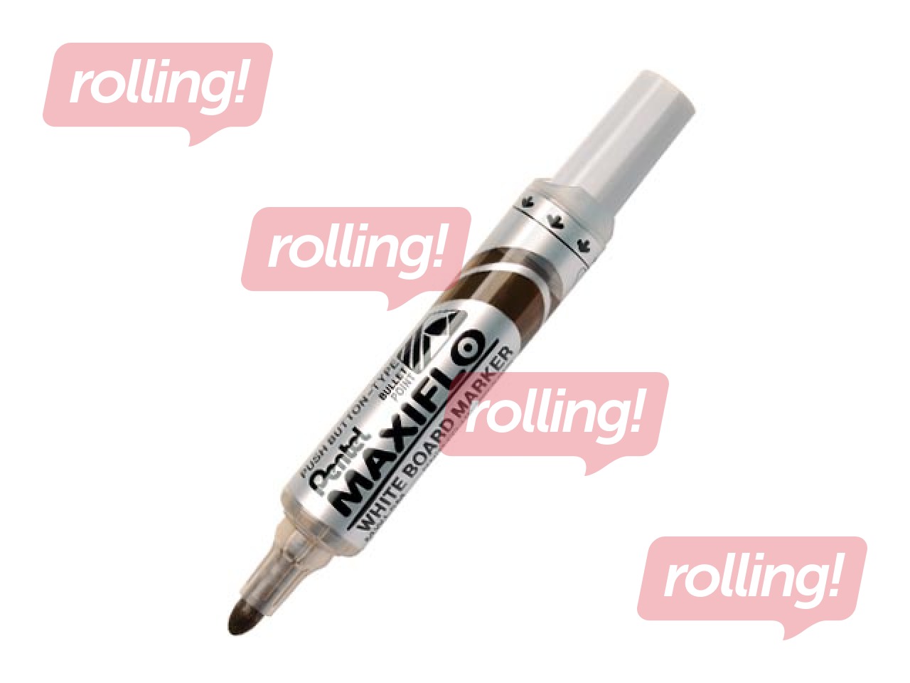 Marķieris tāfelēm, Pentel Maxiflo, konisks, 6 mm, brūns