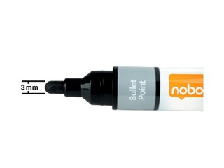 Marķieru komplekts baltajai tāfelei Nobo Liquid, 3 mm, 6 krāsas