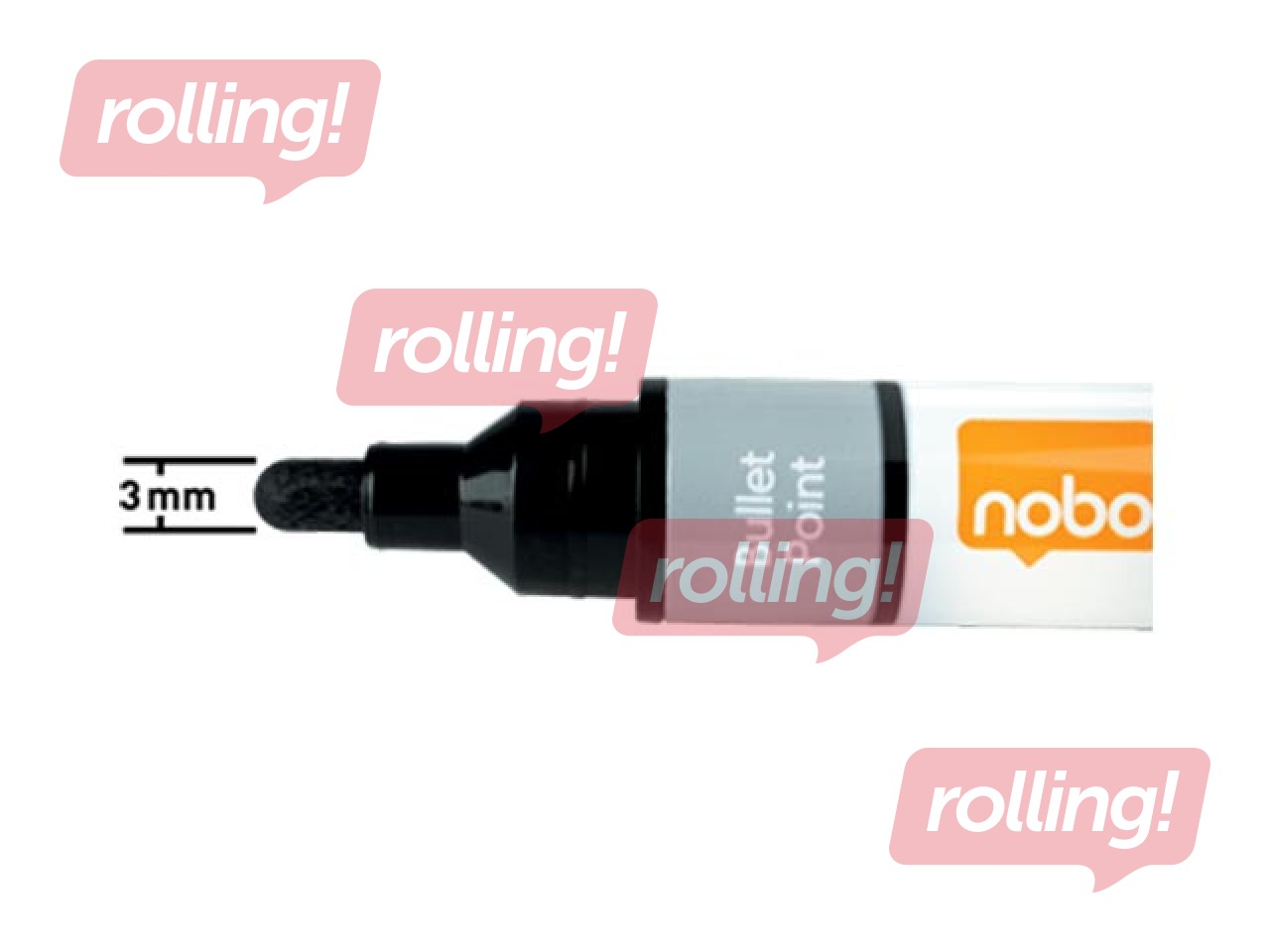 Marķieru komplekts baltajai tāfelei Nobo Liquid, 3 mm, 12 krāsas