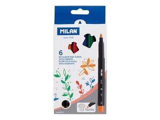 Flomāsteri tekstilam Milan, 6 krāsas