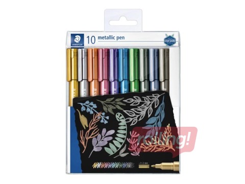 Flomāsteri Staedtler, 8323 metāliskas 10 krāsas