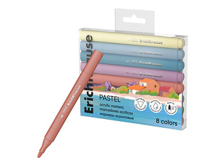 Akrila marķieri ErichKrause, Art Spirit Pastel, 8 krāsas