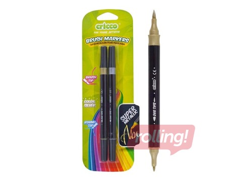 Flomāsteri Cricco, abpusēji, zelta un sudraba krāsā