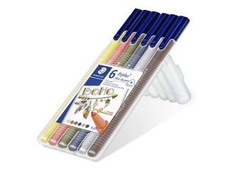 Flomāsteri Staedtler 323, 6 Boho toņu krāsas 