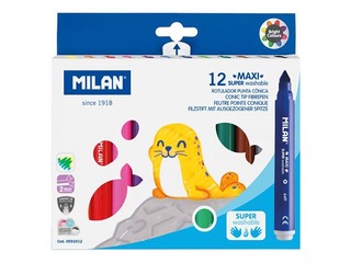 Flomāsteri Milan Maxi, 12 krāsas