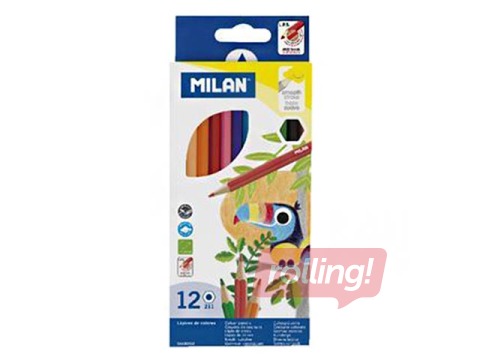 Krāsainie zīmuļi Milan 12 krāsas