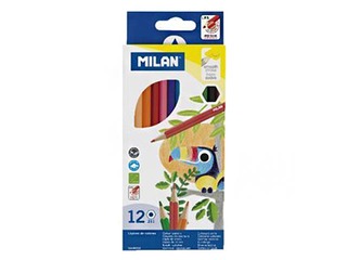 Krāsainie zīmuļi Milan 12 krāsas