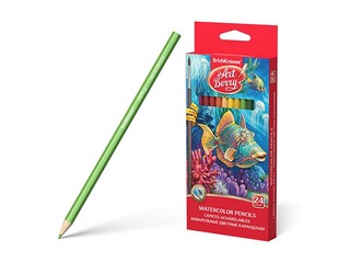 Krāsainie zīmuļi ArtBerry, akvareļu, 24 krāsas