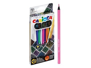 Krāsainie zīmuļi Carioca, 12 metāliskas krāsas