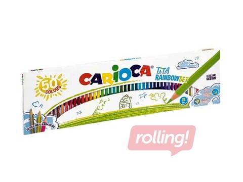 Krāsaino zīmuļu komplekts Tita Rainbow, 50 krāsas