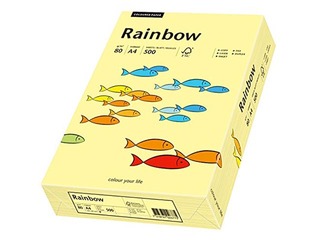 Papīrs Rainbow 12, A4, gaiši dzeltens, 80g/m², 500 loksnes