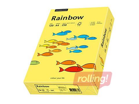 Papīrs Rainbow 14, A4, vidēji dzeltens, 80g/m², 500 loksnes